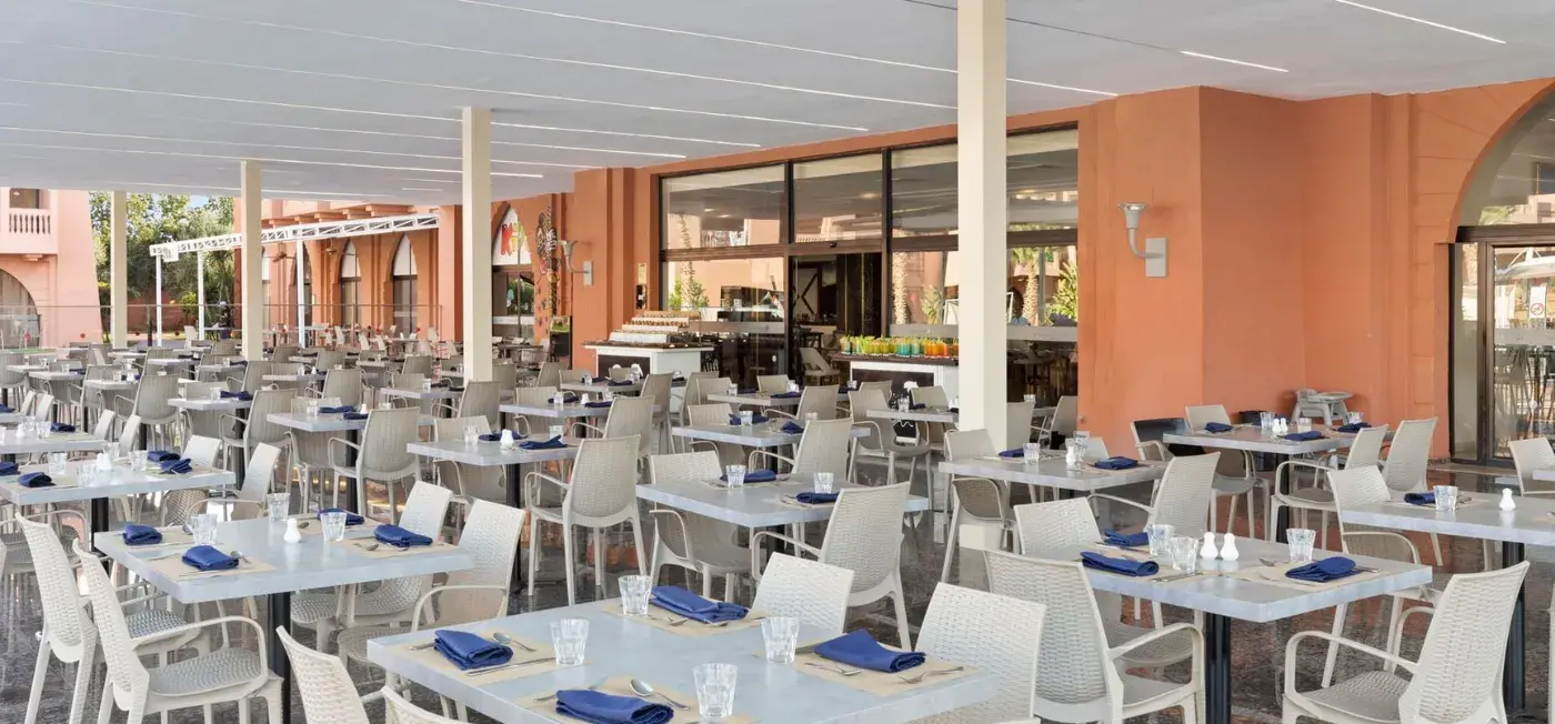 Lunch area view of Pickalbatros Aqua Fun Club Marrakech, Morocco